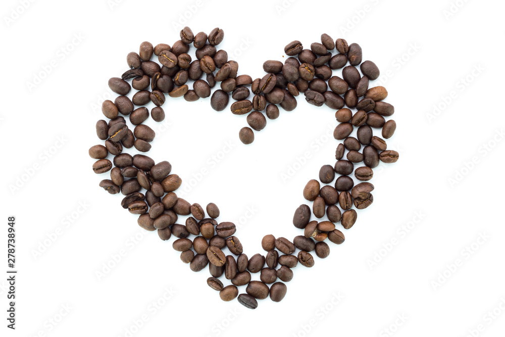coffee beans make a heart coffee beans make a heart