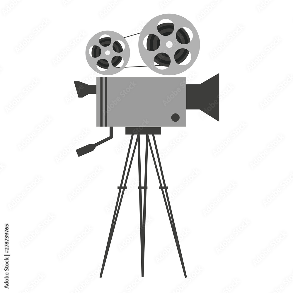 Obraz premium A illustrated vintage film camera- Vector illustration