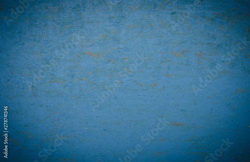 Blue painted OSB board as background, texture.