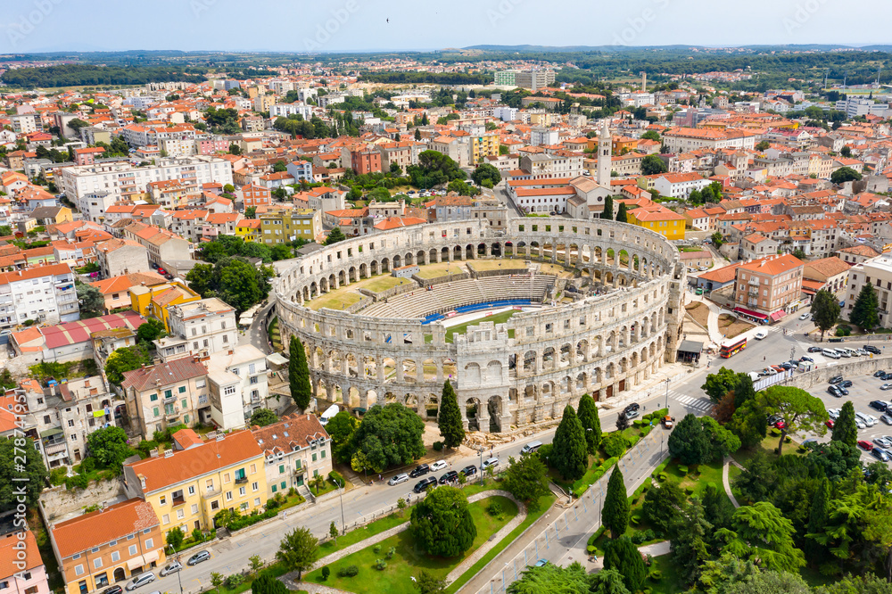 Aerial view of old town and ancient architecture building Aerial view of old town and ancient architecture building