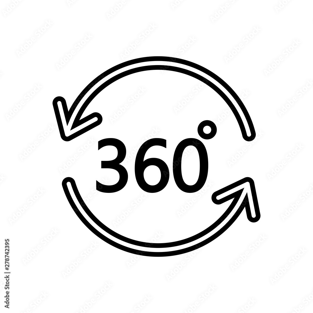 360 Degrees icon vector design template 360 Degrees icon vector design template