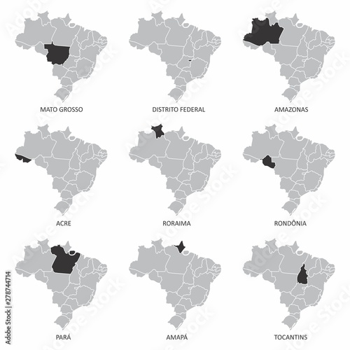 Brazil maps set