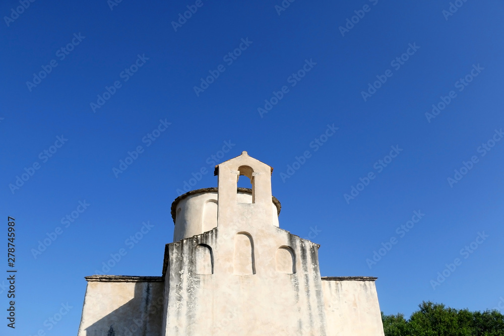 Medieval church of the Holy Cross in Nin, Croatia, known as smallest cathedral in the world. 