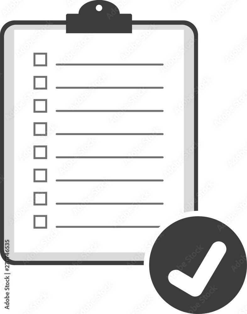 checklist on clipboard icon or symbol vector illustration checklist on clipboard icon or symbol vector illustration