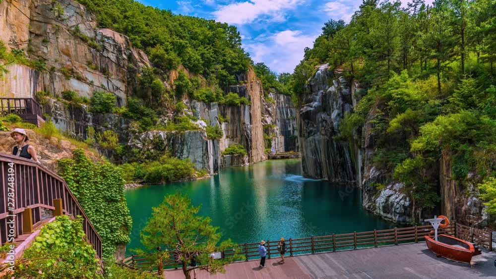 custom made wallpaper toronto digitalGranite valley The emerald green embrace. At pocheon Art valley 4K time lapse, South Korea.