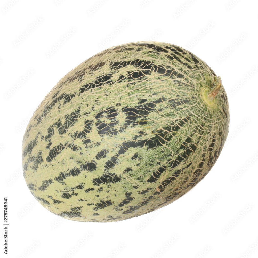 fresh green melon isolated on white background fresh green melon isolated on white background
