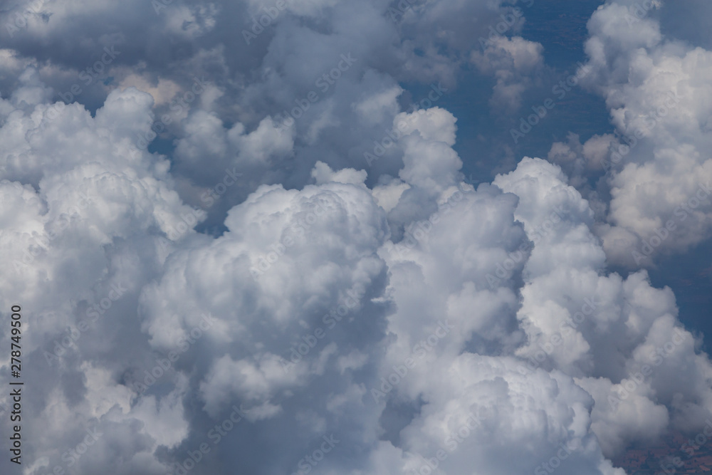 Bright blue sky above the clouds Bright blue sky above the clouds