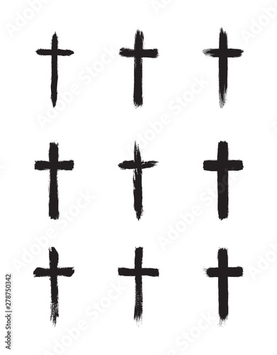 Collection of simple Christian cross