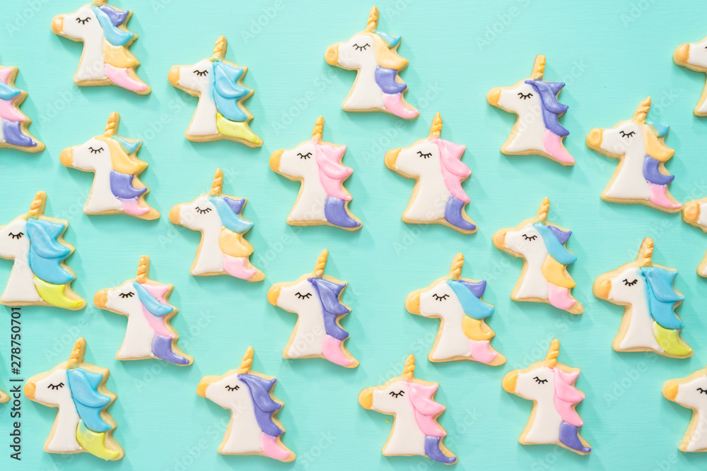 Fototapeta premium Unicorn sugar cookies