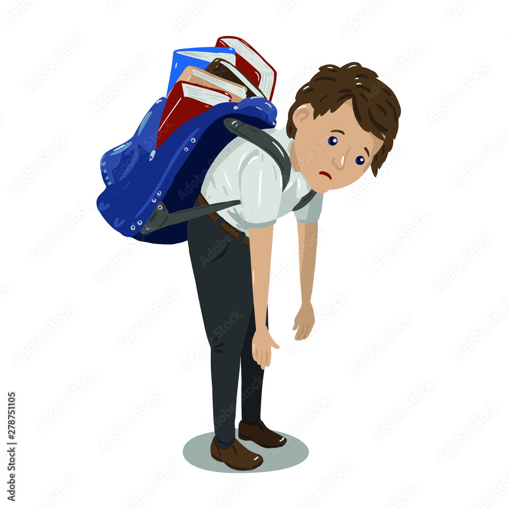 Premium Vector  This cartoon clipart shows a school bag illustration