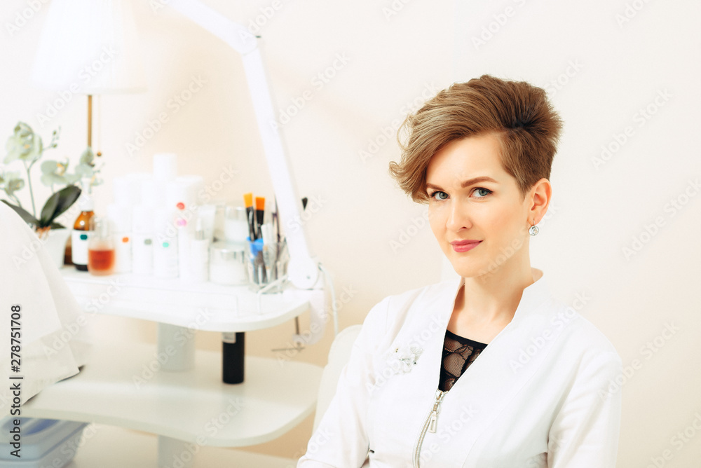 portrait of a beautiful young doctor girl. medical worker in uniform. portrait of a beautiful young doctor girl. medical worker in uniform.
