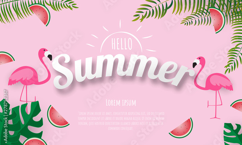 Spring Summer poster, banner  vector illustration and design for poster card,