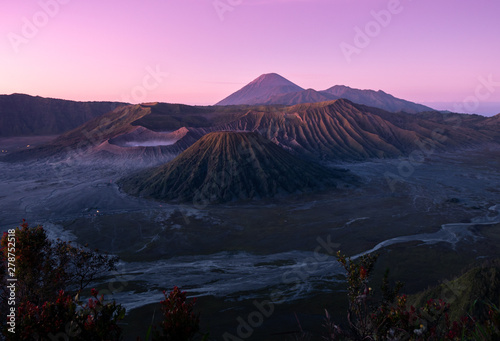 Landscape of caldera Bromo volcano, Java island, Indonesia