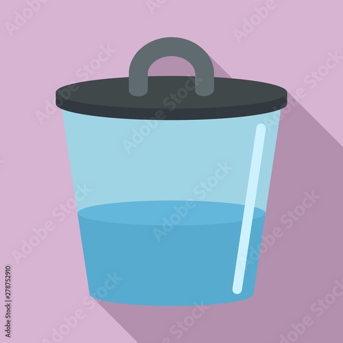 Water zika pot icon. Flat illustration of water zika pot vector icon for web design