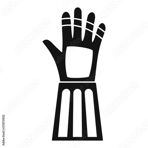 Fencing gloves icon. Simple illustration of fencing gloves vector icon for web design isolated on white background
