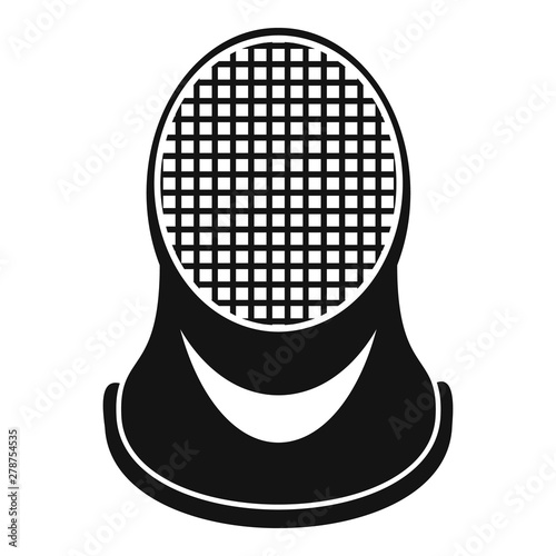 Fencing helmet icon. Simple illustration of fencing helmet vector icon for web design isolated on white background
