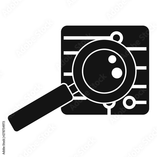 Magnify glass ai icon. Simple illustration of magnify glass ai vector icon for web design isolated on white background