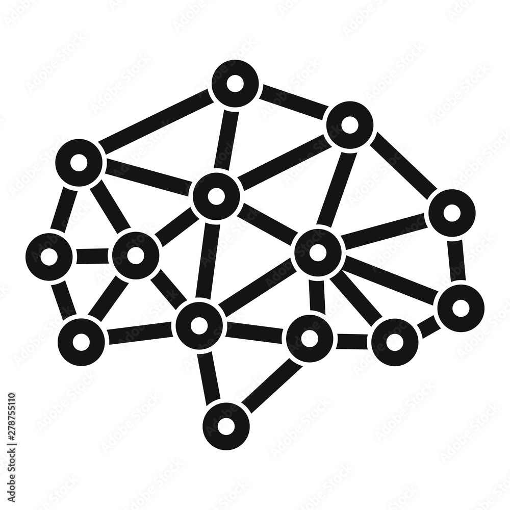 Ai neuron brain icon. Simple illustration of ai neuron brain vector icon for web design isolated on white background Ai neuron brain icon. Simple illustration of ai neuron brain vector icon for web design isolated on white background