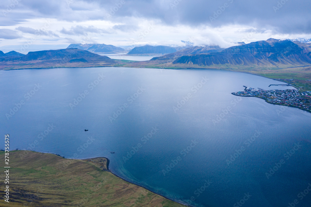 Aerial drone view of Icelandic coastline Aerial drone view of Icelandic coastline