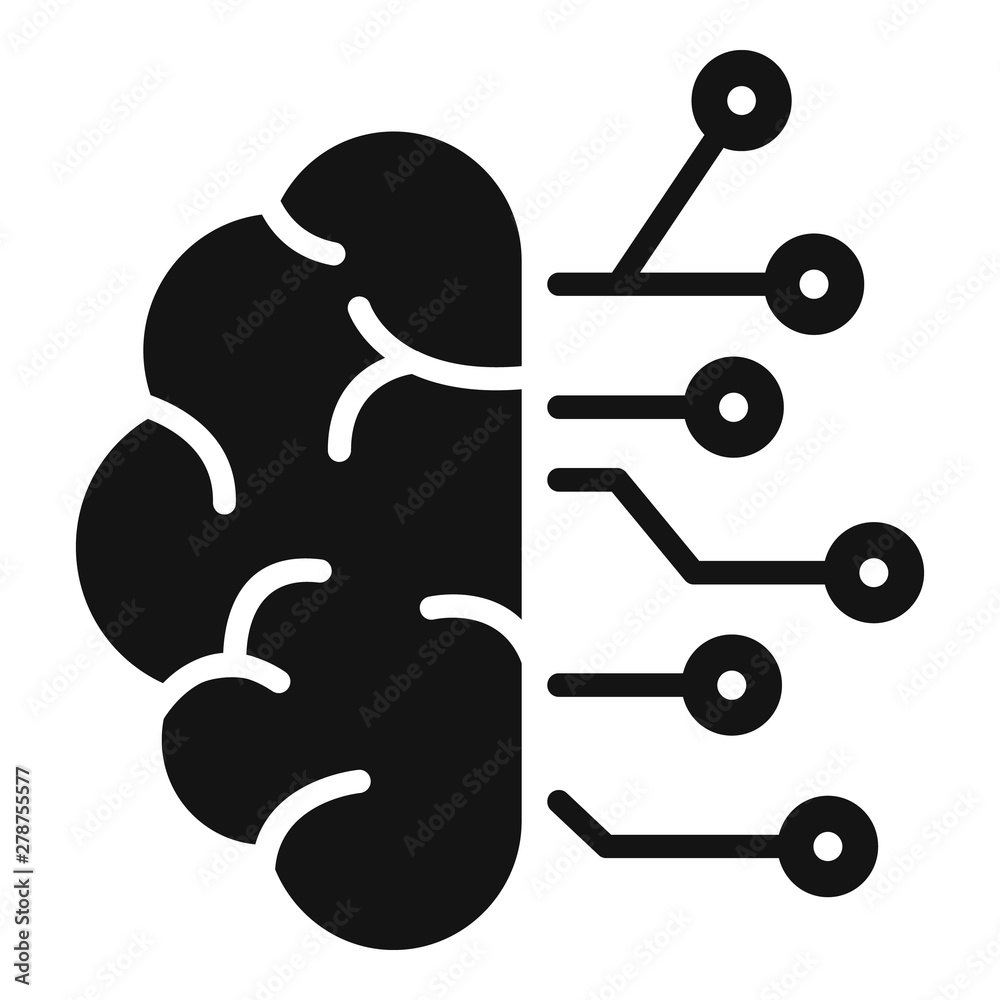 Brain ai smart icon. Simple illustration of brain ai smart vector icon for web design isolated on white background Brain ai smart icon. Simple illustration of brain ai smart vector icon for web design isolated on white background
