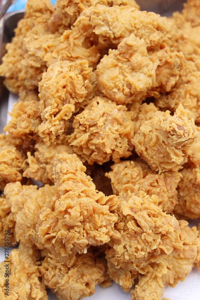 Fried chicken is delicious in street food Fried chicken is delicious in street food