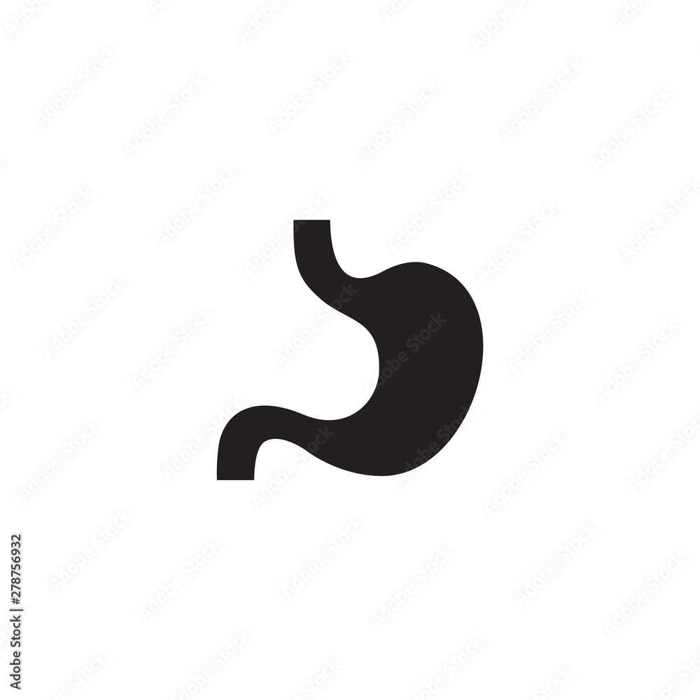 Stomach Icon on white. Vector Illustration Stomach Icon on white. Vector Illustration