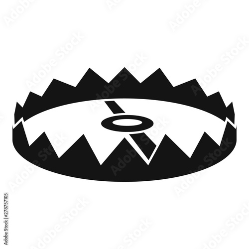 Round trap icon. Simple illustration of round trap vector icon for web design isolated on white background