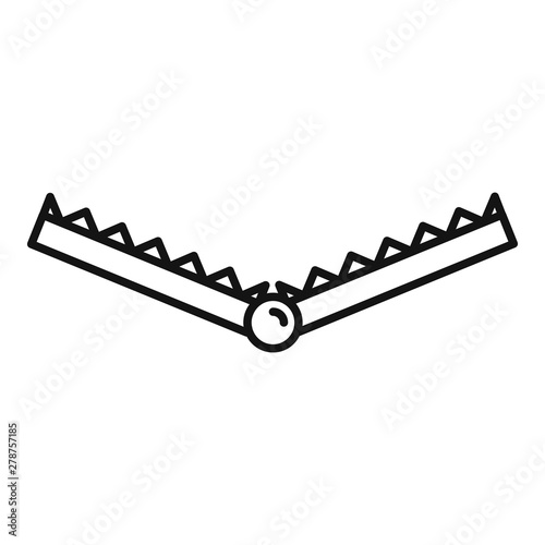 Hunt trap icon. Outline hunt trap vector icon for web design isolated on white background