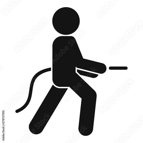 Tug of war sport icon. Simple illustration of tug of war sport vector icon for web design isolated on white background
