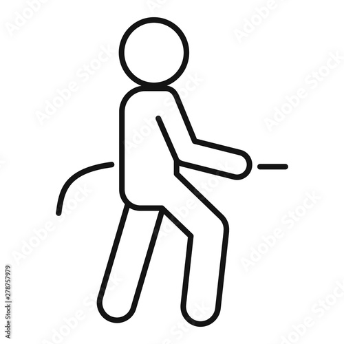Business tug war icon. Outline business tug war vector icon for web design isolated on white background