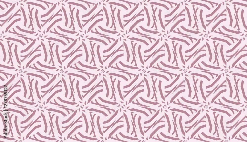 Modern pattern with curved line. Triangles, line, geometric elements. Vector Seamless illustration. Design for flyer, wallpaper, presentation, paper.