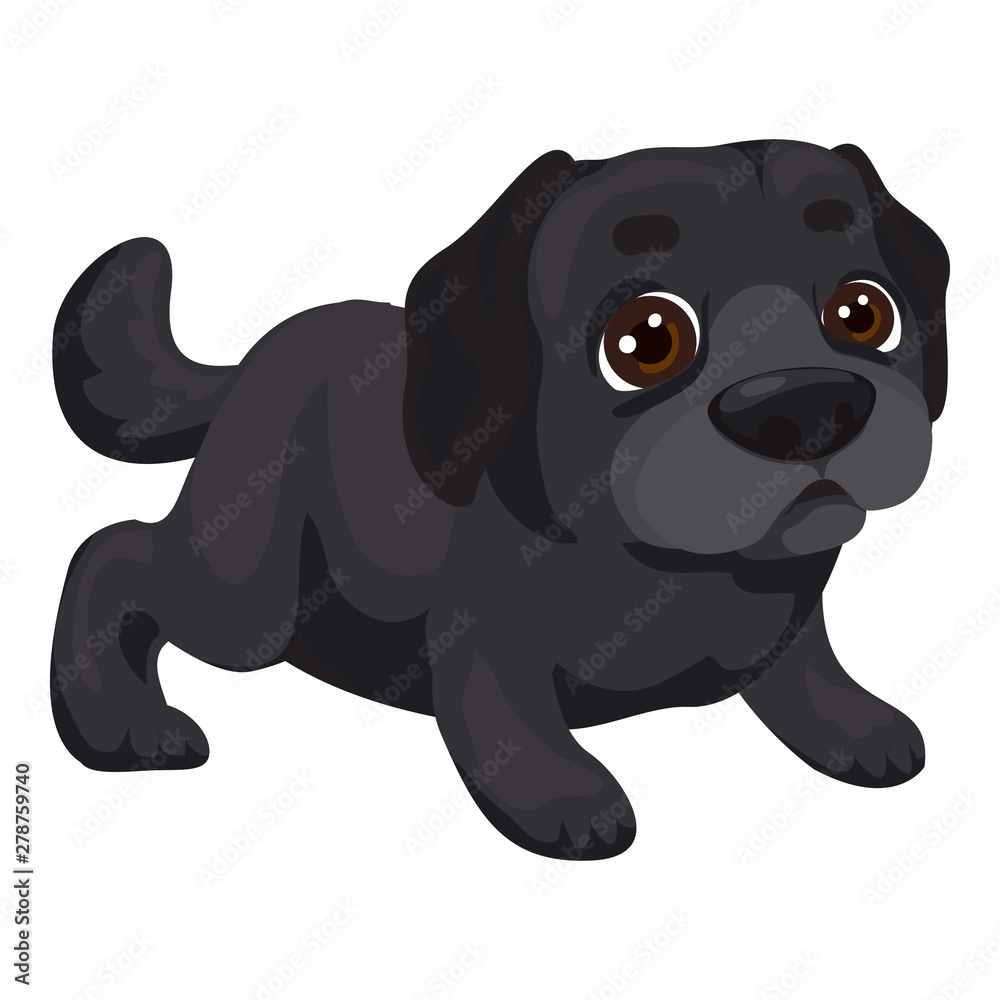 Fototapeta premium Labrador puppy icon. Cartoon of labrador puppy vector icon for web design isolated on white background