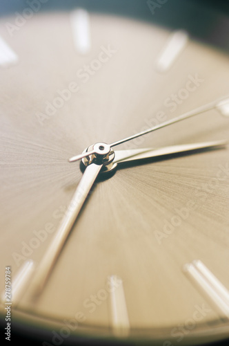 Classic steel wrist watch closeup