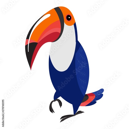 Toucan icon. Cartoon of toucan vector icon for web design isolated on white background