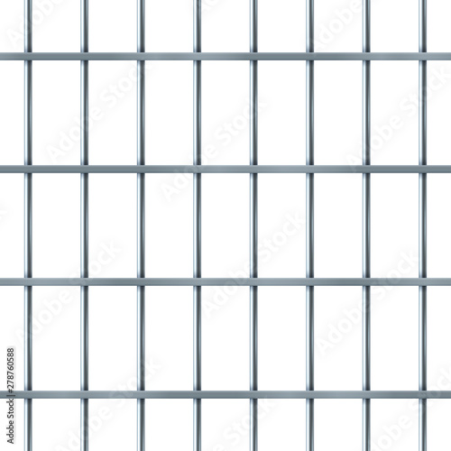 Prison bar realistic pattern, criminal iron jail