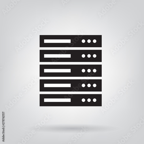 server, data center icon- vector illustration
