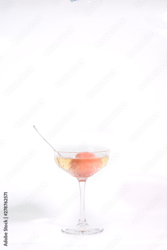 Tasty Bamboo cocktail on a white background Tasty Bamboo cocktail on a white background