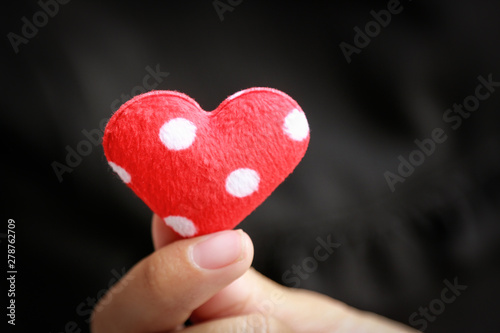 Small handmade heart for being symbol of love 