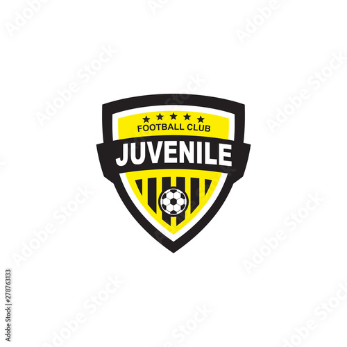 Football shield logo design vector template