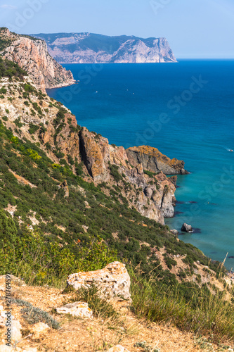 Landscape of the Black Sea coast in a Crimea. Aya Cape photo