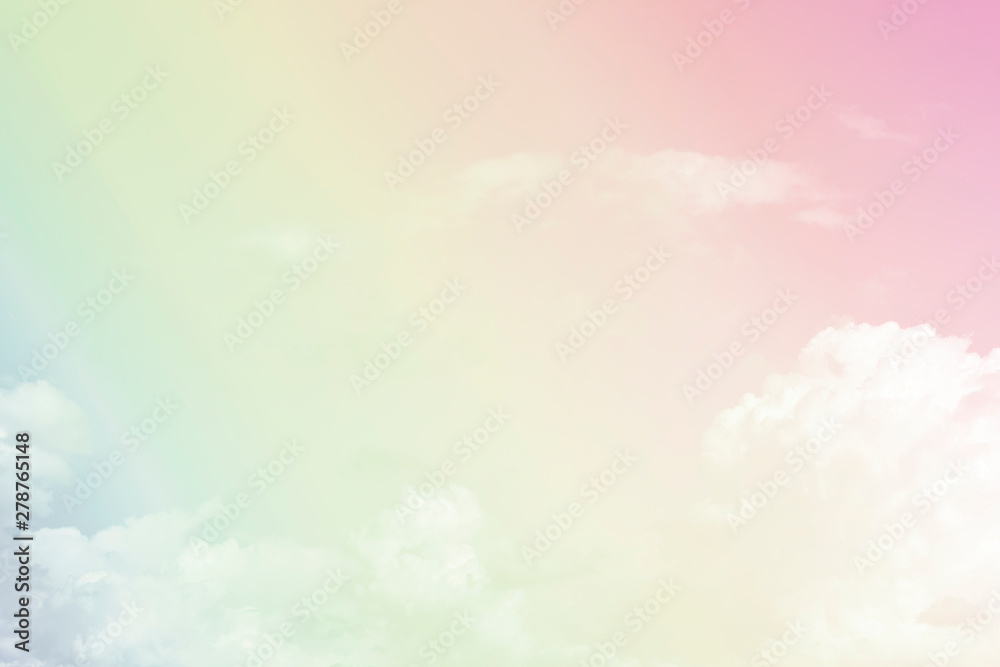 Sky and clouds in pastel tones