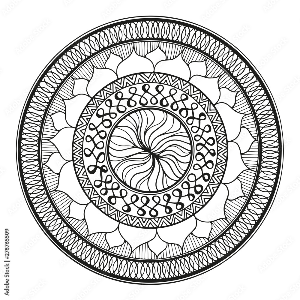 A hand painted mandala 011 - Vector illustration A hand painted mandala 011 - Vector illustration