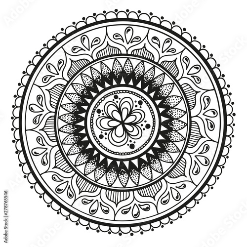 A hand painted mandala 012 - Vector illustration
