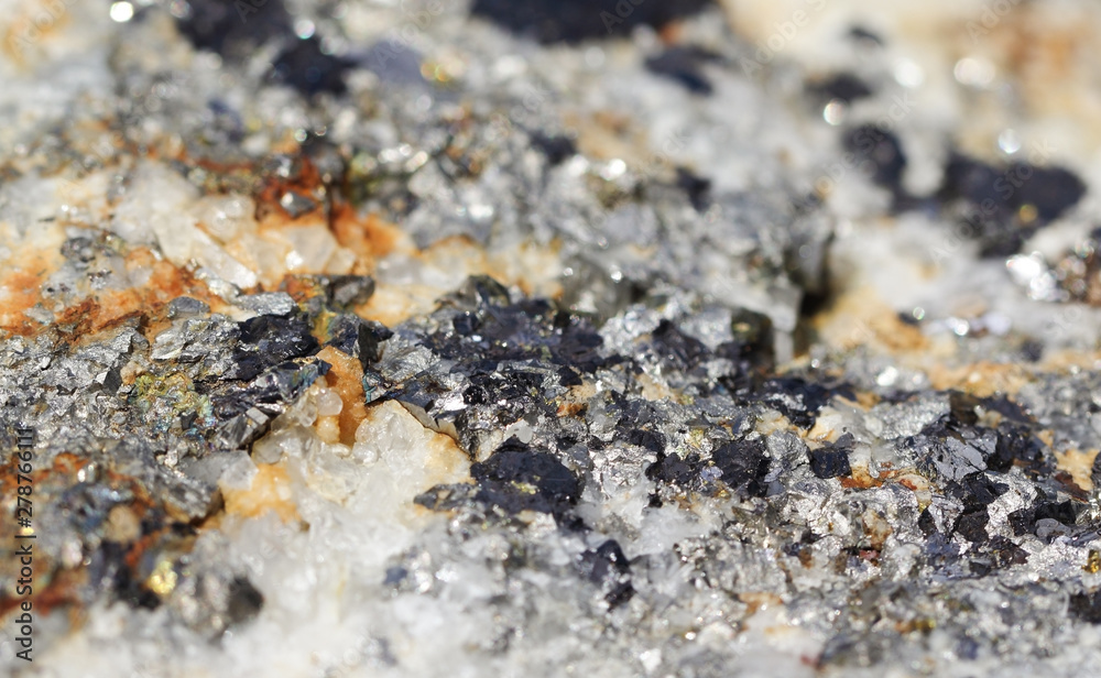 Background mineral calcite and pyrite Background mineral calcite and pyrite