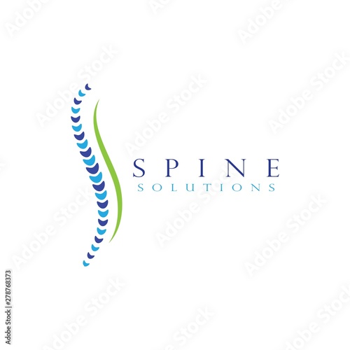  Spine diagnostics symbol logo template vector illustration design 