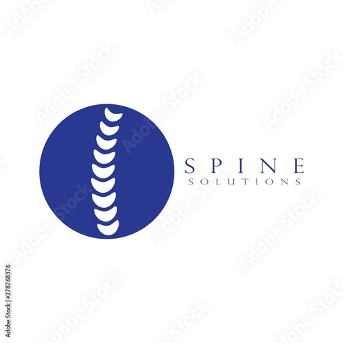  Spine diagnostics symbol logo template vector illustration design 