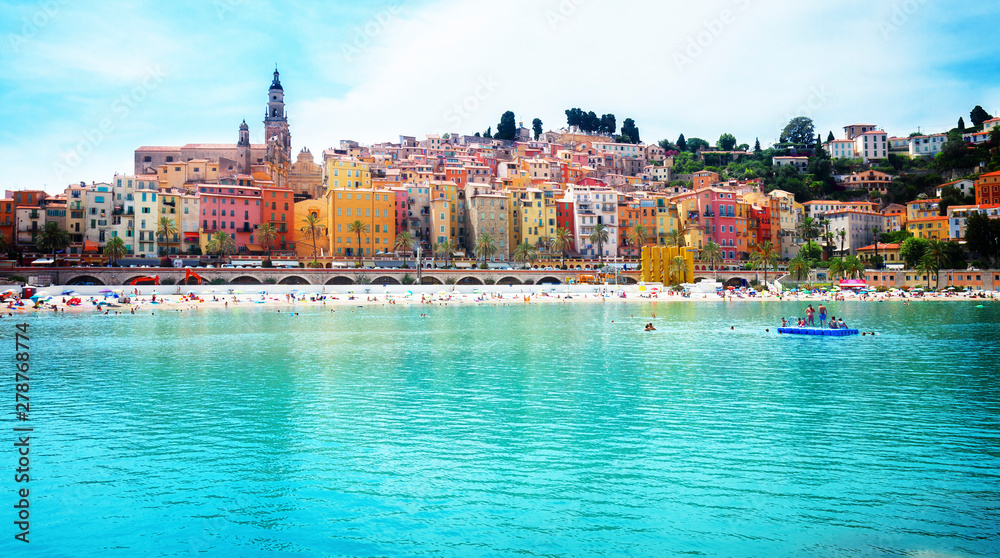 Menton at summer, France