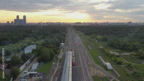 Aerial view of the intracity railway running through the Park area photo