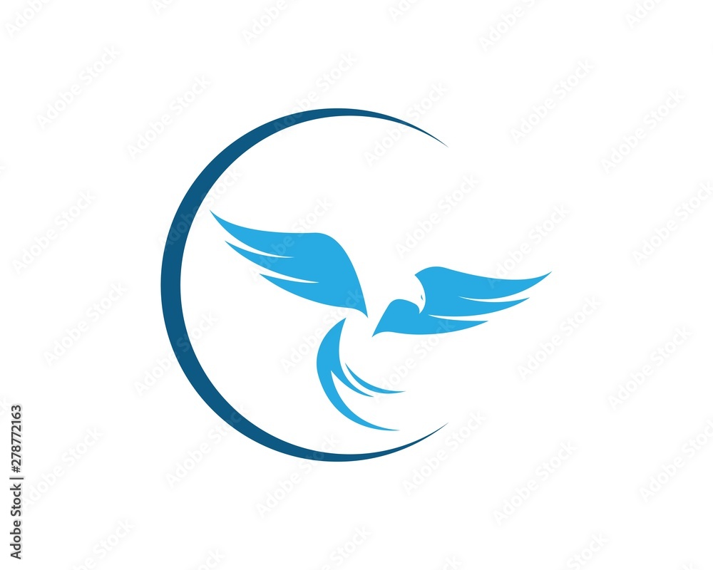 Naklejka premium Falcon Eagle Bird Logo Template vector icon