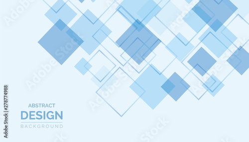 Abstract square shapes green background